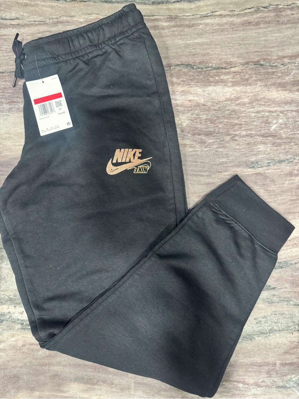 Nike Women’s Black Sweatpants with Copper Logo